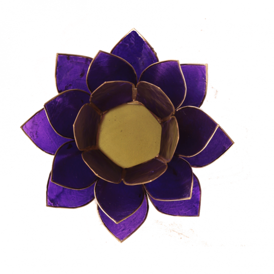 Lotus Atmospherisches Licht - violett (Chakra 7) - mit goldfarbige Rand